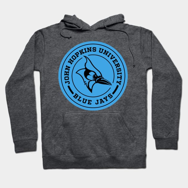 John Hopkins University Blue Jays Circle Hoodie by Josh Wuflestad